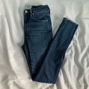 AGOLDE Sophie Skinny Jean Raw Ankle Hem Size 25